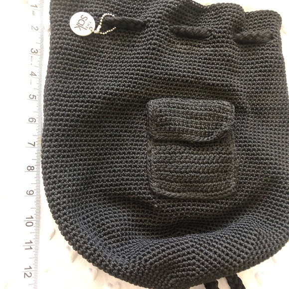 The Sak Black Crochet Tote with Interior Zip Pocket - Picture 7 of 9